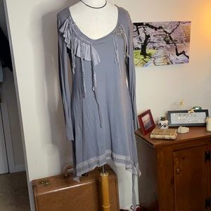 4LoveAndLiberty & Johnny Wass Ethereal mixed materials tunic women’s size L